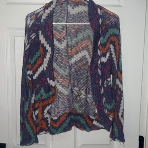 colorful knitted cardigan